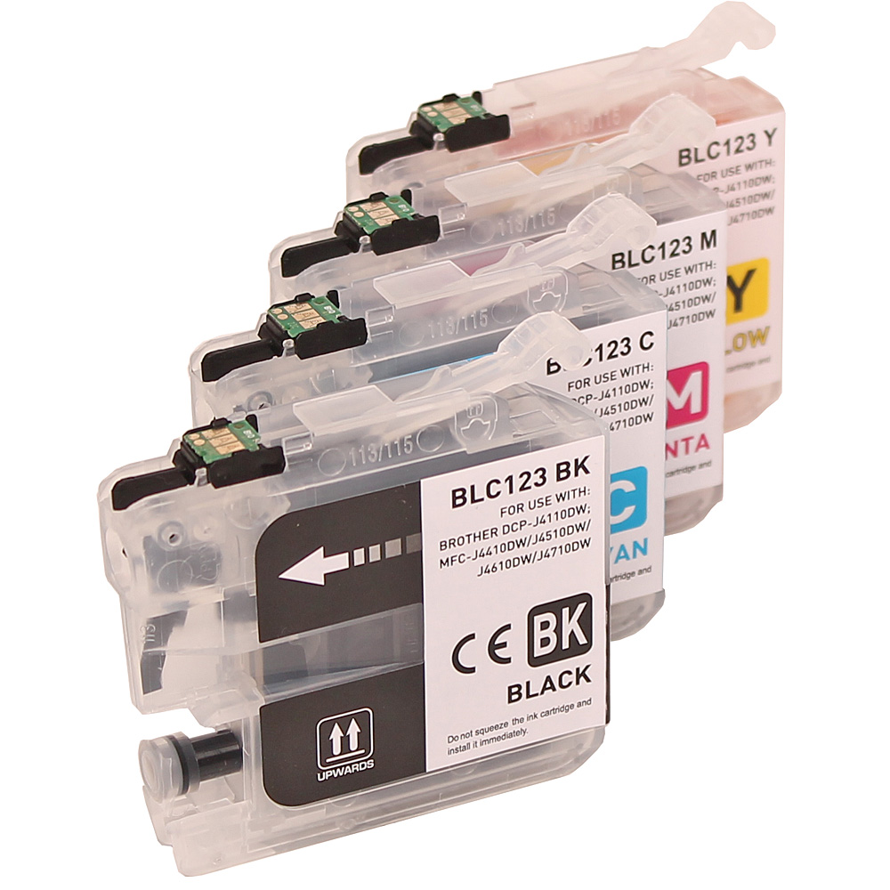 Compatible LC123 kit 4 encres ( Remplace Brother LC121 / LC123 )