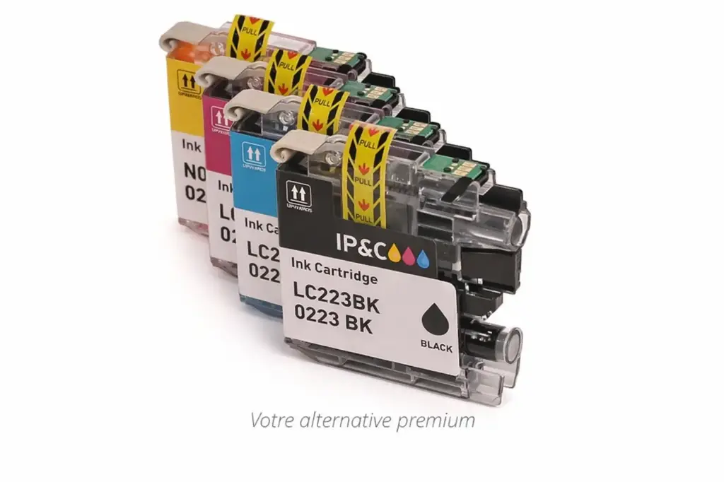 ⬛🟦🟥🟨Kit 4 encres compatibles Brother LC223 – Noir + Couleurs