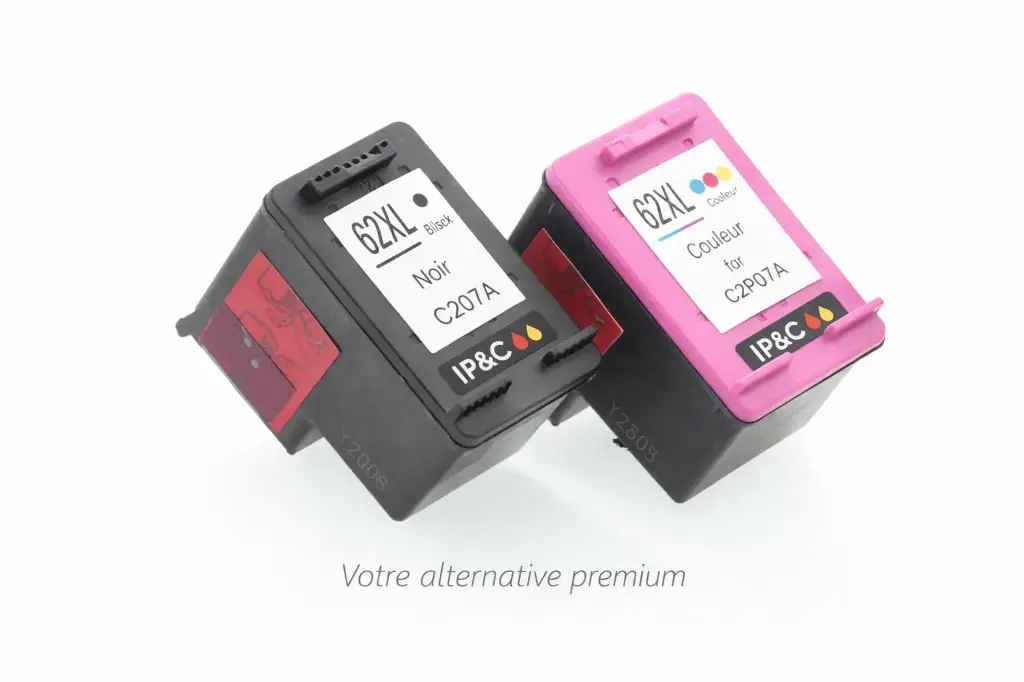 ⬛🟦🟥🟨Kit 2 encres compatibles Elios 62XL – Noir + Couleur