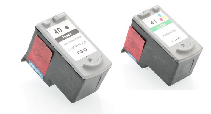 ⬛🟦🟥🟨Compatible PG40 CL41 kit 2 encres ( remplace Canon PG37, CL38, PG40, CL41, PG50, CL51 )