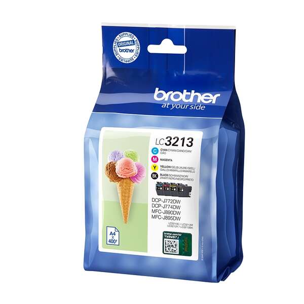 Brother LC3213 4 encres ( Remplace Brother LC3211 / LC3213 )