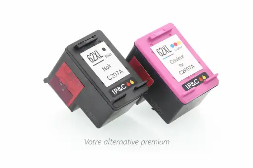 ⬛🟦🟥🟨Kit 2 encres compatibles Elios 62XL – Noir + Couleur