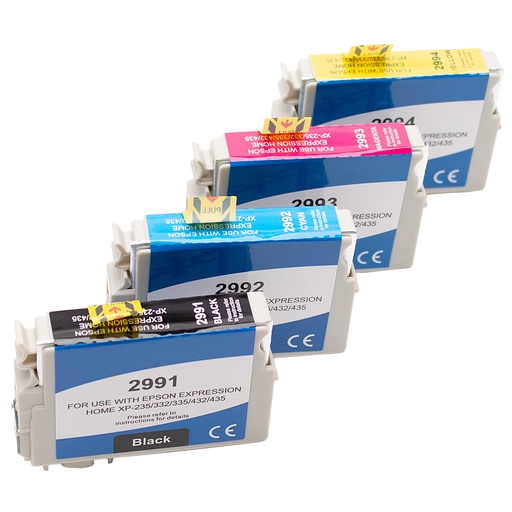 ⬛🟦🟥🟨Compatible 29XL BK C M Y Kit 4 cartouches ( Remplace Epson 29BK, C, M, Y, 29XLBK, C, M, Y )
