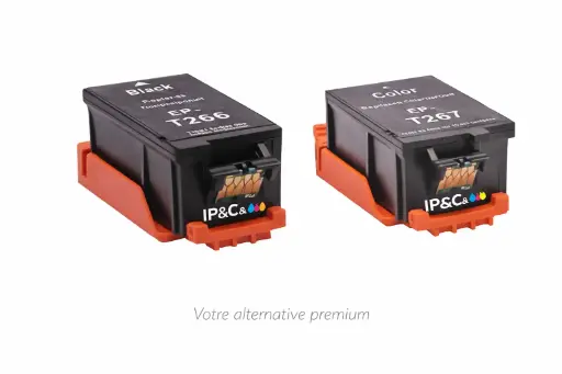 ⬛🟦🟥🟨Kit 2 cartouches compatibles Epson T266 / T267- ELIOS